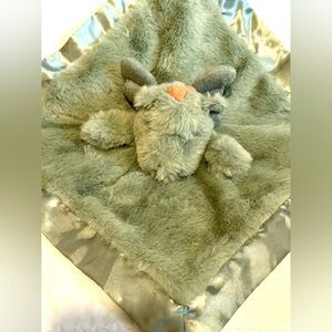 Cloud Island Green Dragon Plush Lovey Baby Security Blanket Satin Like Trim